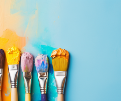 paint brushes with paint on them